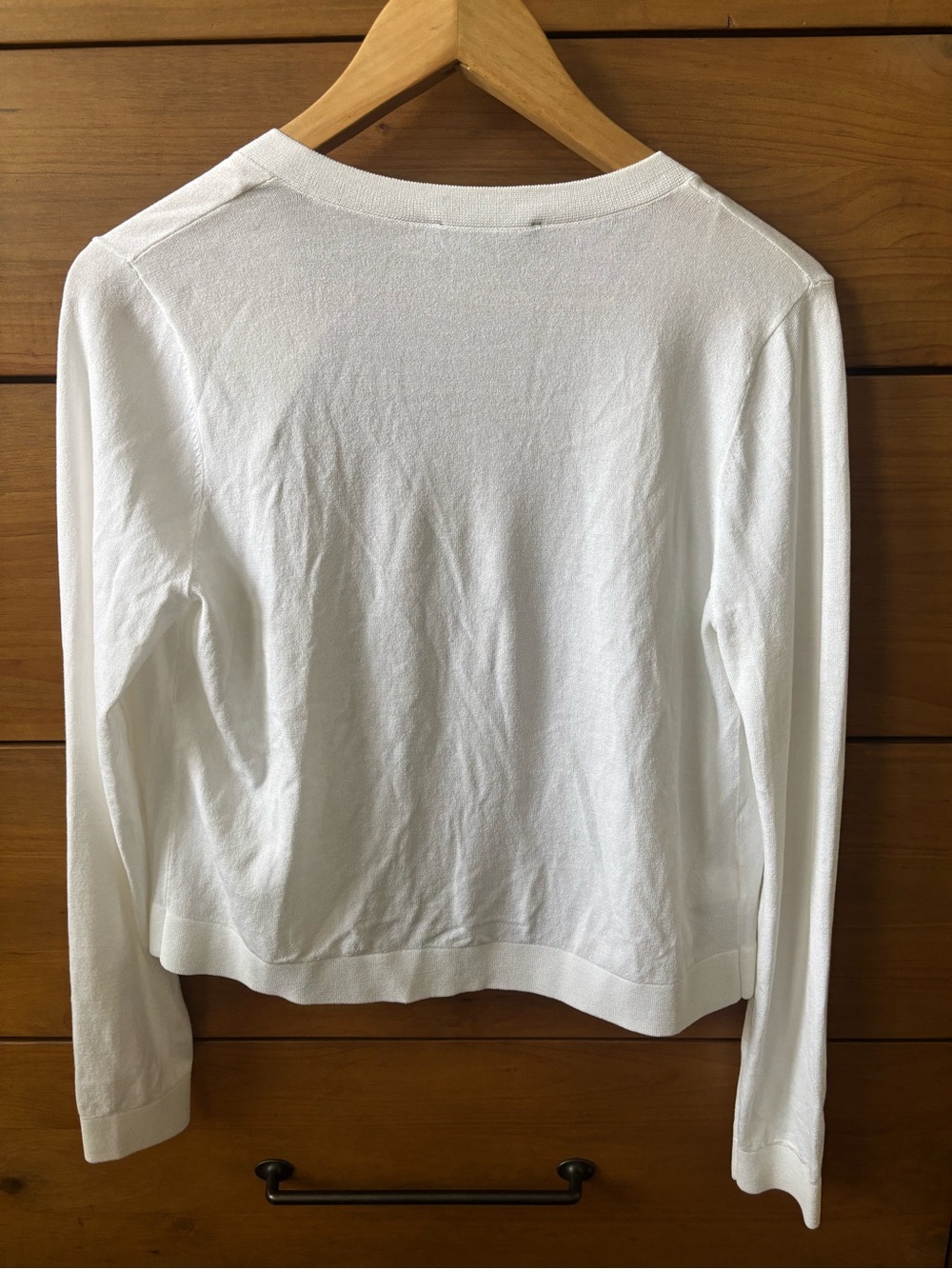Ann Taylor White Cropped Open-Front Cardigan - Picture 4 of 7